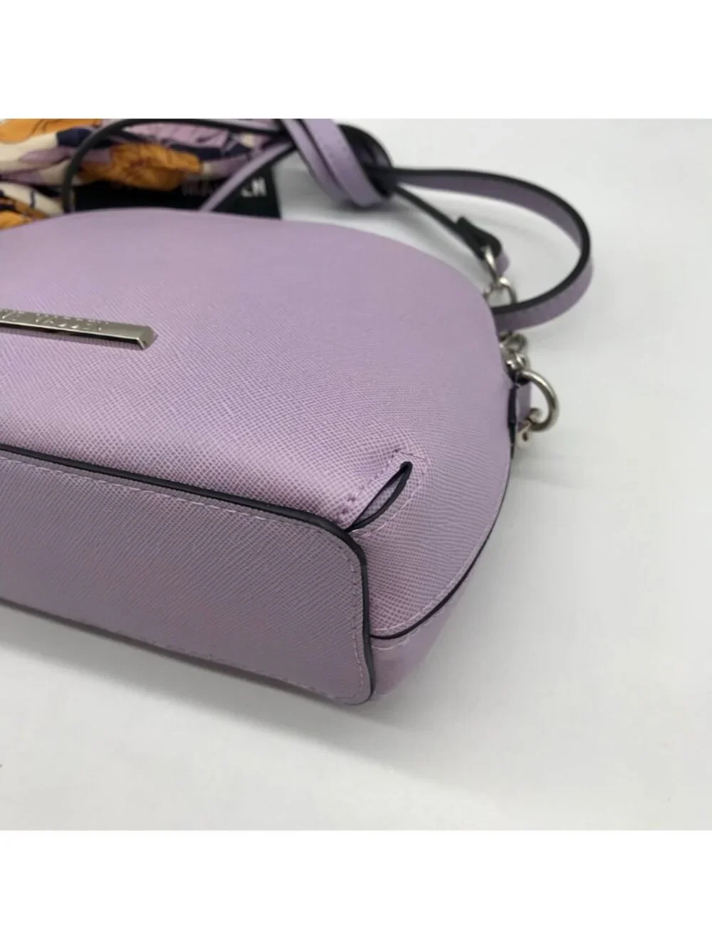 Steve Madden Purple Dome Crossbody With Floral Scarf